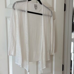 Nic + Zoe Sheer White Cardigan